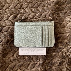 Coach Leather Slim Card Case Baby Blue